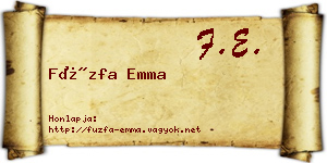 Füzfa Emma névjegykártya